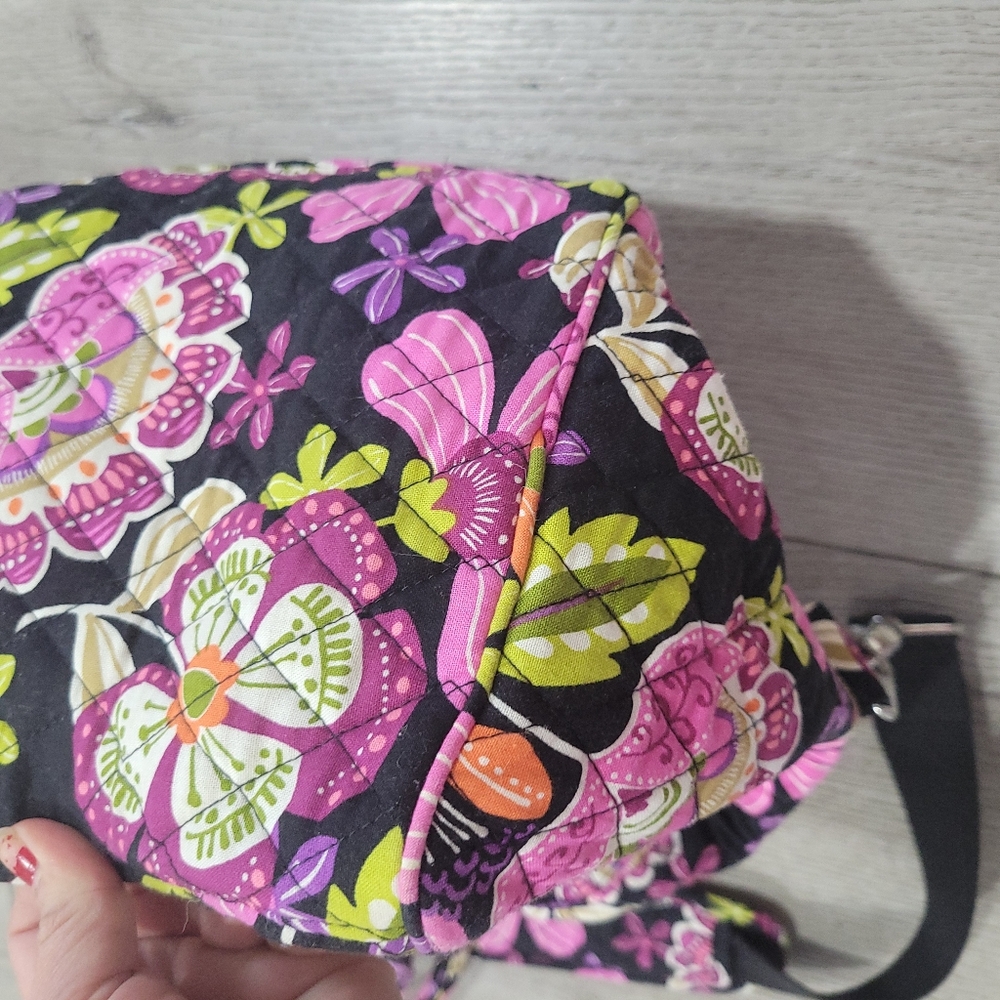 Vera Brandly Floral Black and Pink Travel bag - Picture 7 of 7